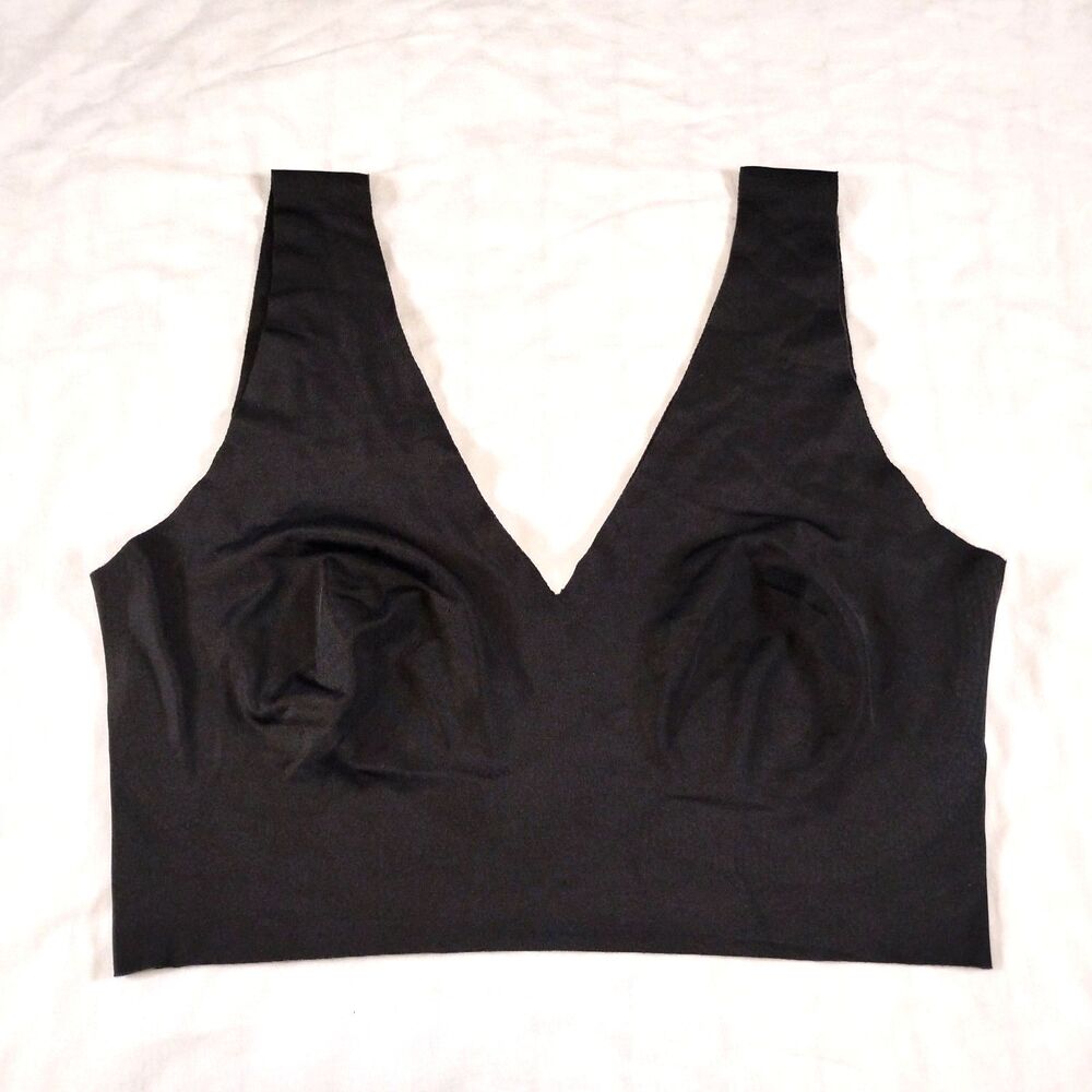 True & Co V-Neck Bralette Size Small Black